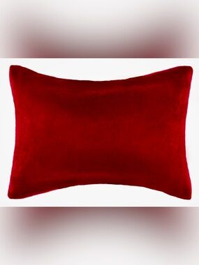 Dark Red Velvet Pillow 16x12 inches. New. Soft, nice